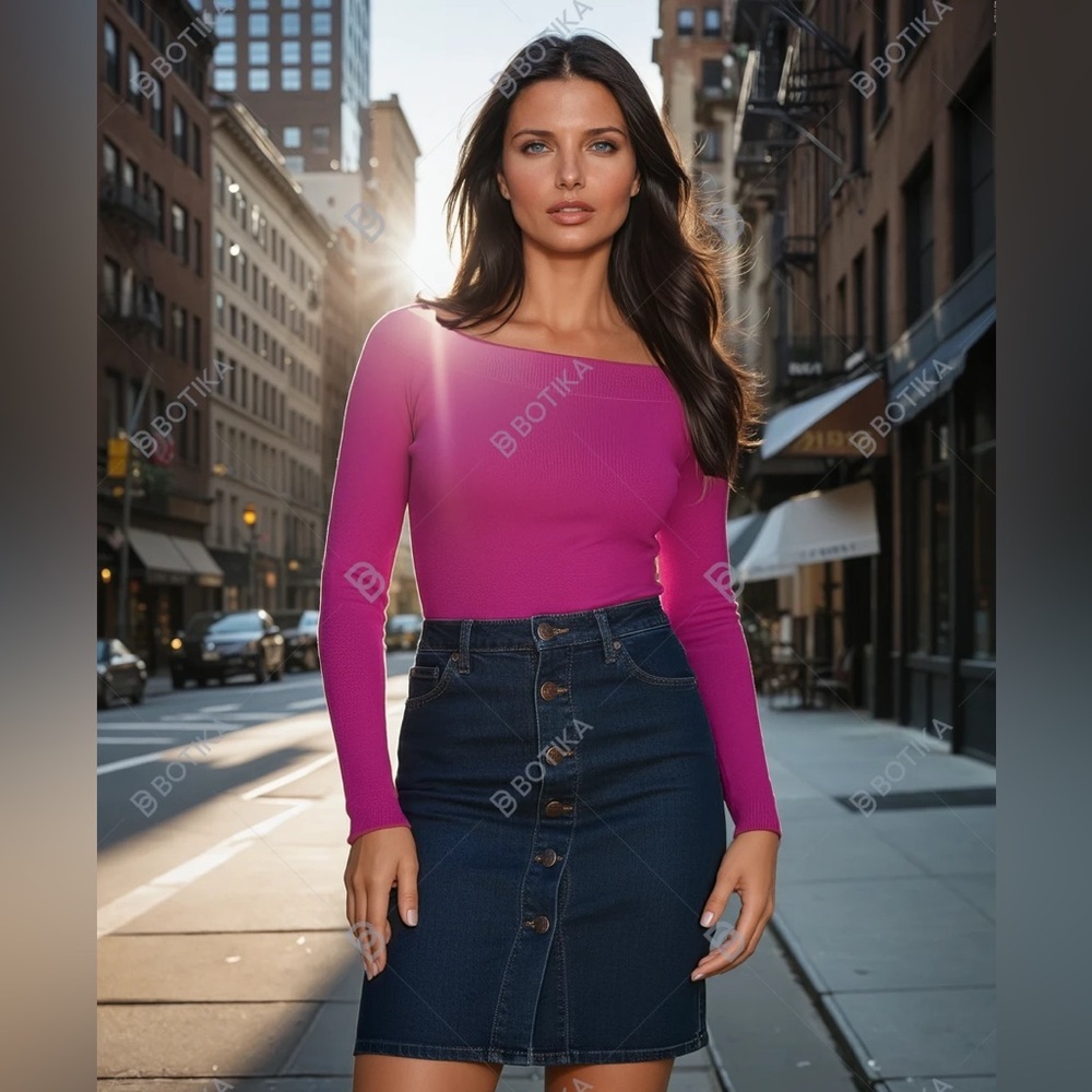 Danier Women's Vibrant Magenta Sweater - Picture 3 of 12